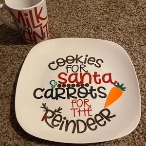 Cookie for Santa plate and mug